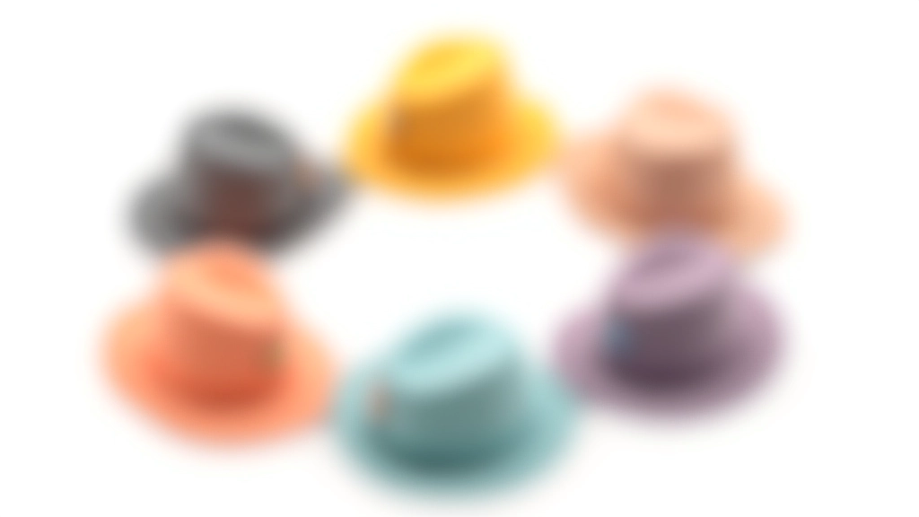 Sei cappelli colorati disposti in cerchio, rappresentazione grafica del metodo dei sei cappelli di De Bono