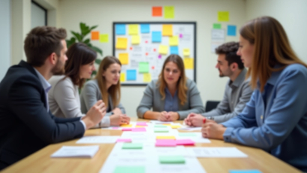 Team durante workshop di brainstorming in riunione